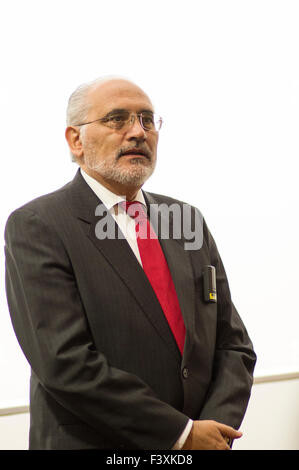 Carlos de Mesa Gisbert, ex-president of Bolivia at the Anglo-Bolivian society supporting Bolivia's Legal Bid for sea access. Stock Photo