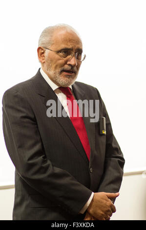 Carlos de Mesa Gisbert, ex-president of Bolivia at the Anglo-Bolivian society supporting Bolivia's Legal Bid for sea access. Stock Photo