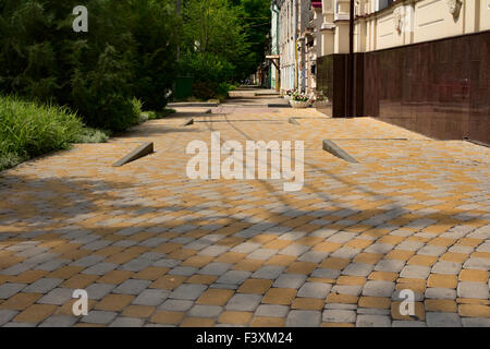 Multilevel pavement of paving Stock Photo