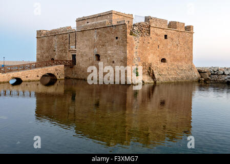 Medieval fort in Paphos port Stock Photo