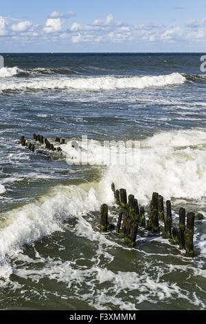 Breakwaters, Swetlogorsk, Russland Stock Photo