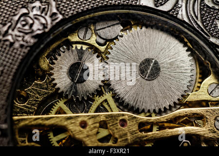 watch mechanism very close up Stock Photo