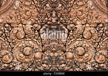 Banteay Srei religious carving Stock Photo