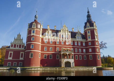 Muskau Castle,  Bad Muskau, Saxonia, Germany Stock Photo