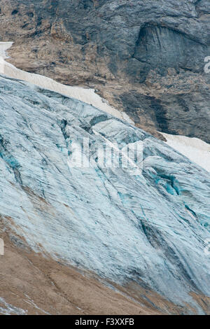 Glacier, Marmolada glacier, Ghiacciaio della Marmolada, Marmolada, Dolomites, Trentino Province, Province of South Tyrol, Italy Stock Photo