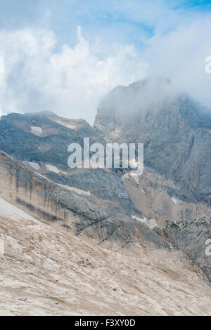 In front of the Marmolada glacier, Ghiacciaio della Marmolada, Marmolada, Dolomites, Trentino Province, Province of South Tyrol Stock Photo