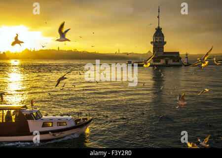 Maiden's Tower in Istanbul Turkey Stock Photo