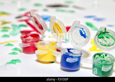 multicolored jars Stock Photo