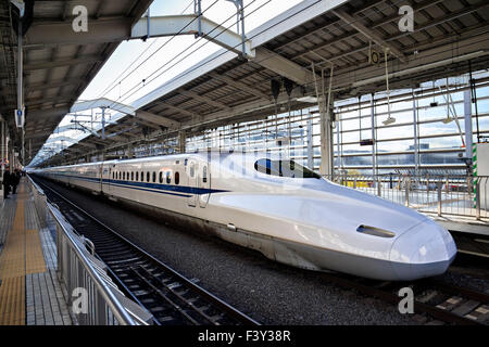 Japan, Honshu island, Kansai, Kyoto, the bullet train Shinkansen Stock Photo