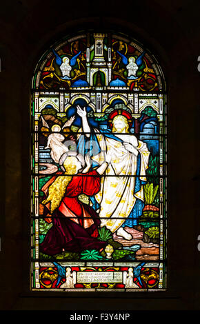Jarrow Window 7th century Saxon stained glass window in St. Paul's Church in Jarrow ...