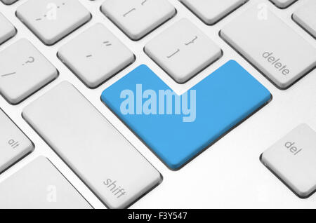 Blank blue button Stock Photo