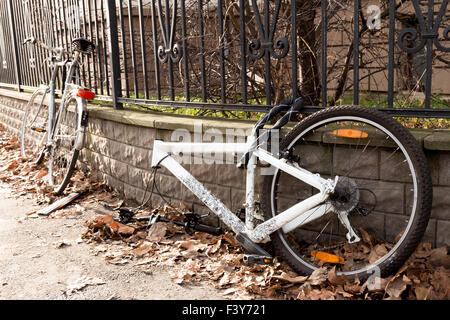 Bicycle theft Stock Photo