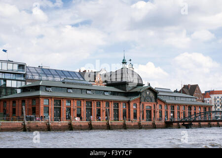 fish-auction-hall Hamburg, view from water Stock Photo