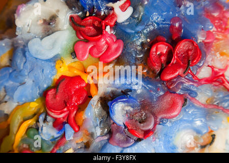 colorful candle wax Stock Photo