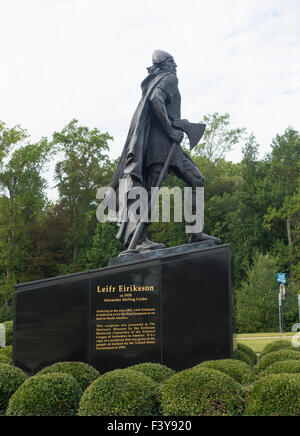 Leif Erikson statue Mariners Museum in Newport News Virginia Stock Photo