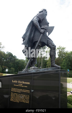 Leif Erikson statue Mariners Museum in Newport News Virginia Stock Photo