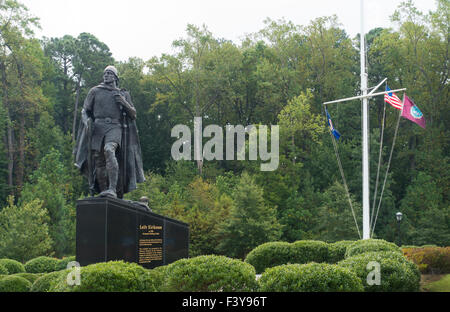 Leif Erikson statue Mariners Museum in Newport News Virginia Stock Photo