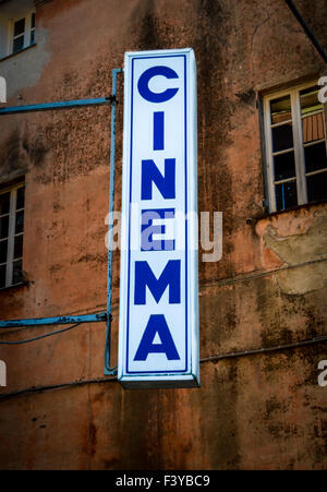 Cinema Sign In Italy Stock Photo