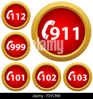 Emergency Set Buttons Stock Photo