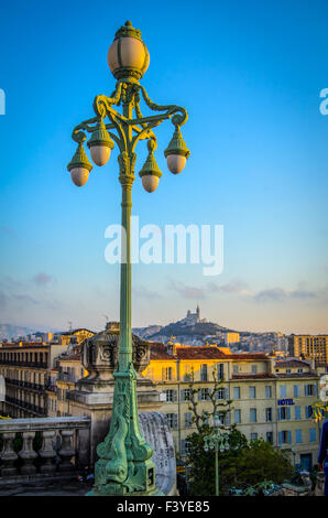 Sunset Over Marseille Stock Photo