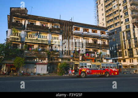 Strand Road, Yangon, Myanmar, Asia Stock Photo