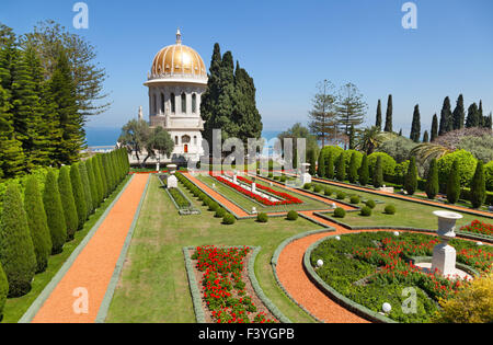 Bahai gardens at Haifa, Israel Stock Photo