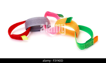 Chain from Colorful Velcro Strips Stock Photo