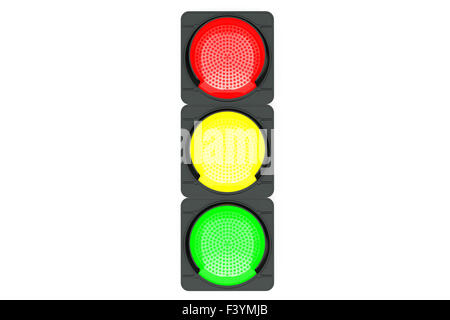 traffic light isolated on white background Stock Photo - Alamy