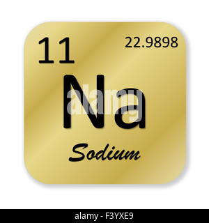 sodium - Na - chemical element periodic table 3d render Stock Photo