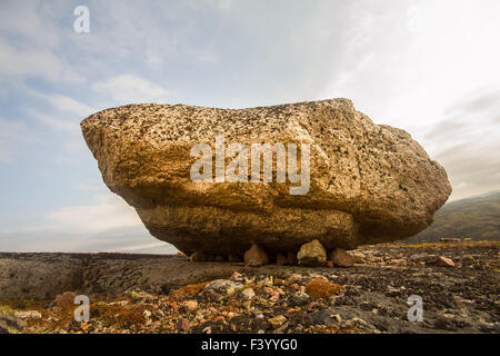 seita stone  in the polar North close up Stock Photo