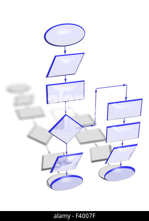 Empty flow chart diagram Stock Photo - Alamy