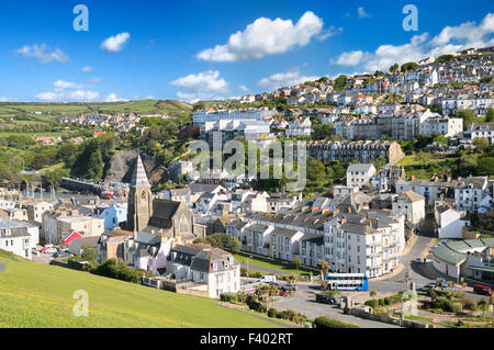 Ilfracombe from Capstone Hill, Devon, England, UK Stock Photo