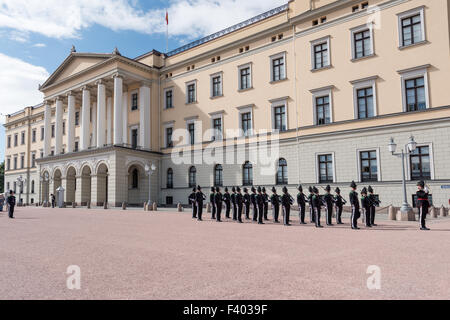 Change of Guards at Royal Palace Norway Stock Photo