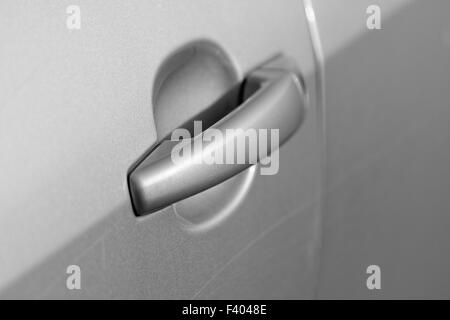 Close up photo of the car door handle Stock Photo