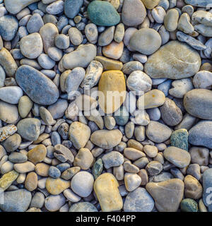 Background Of Smooth River Stones Stock Photo