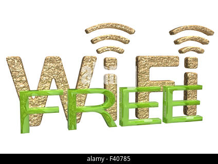 Wireless Sign Communication Sign of a free wireless communication Stock Photo - Alamy