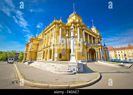 Croatian national theater of Zagreb Stock Photo