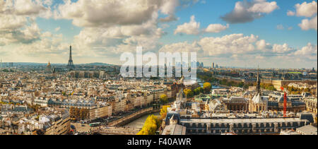 Panoramic aerial view of Paris Stock Photo