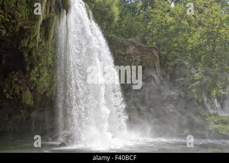 upper Duden waterfalls in Antalya Stock Photo