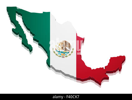 Map Mexico Stock Photo