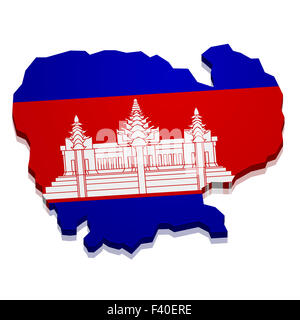 Map Cambodia Stock Photo