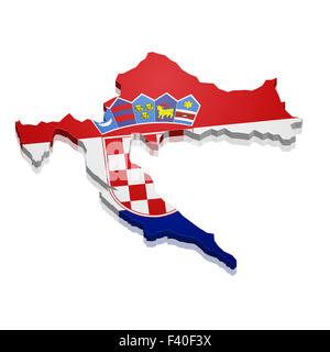 Map Croatia Stock Photo