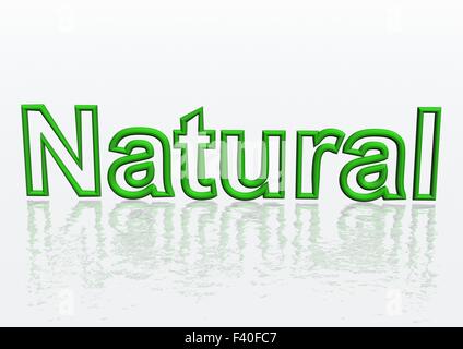 Inscription natural Stock Photo