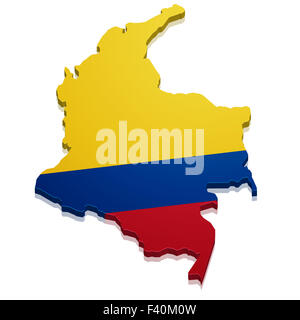 Map Colombia Stock Photo