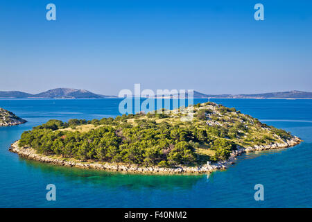 Small island in archipelago of Croatia Stock Photo
