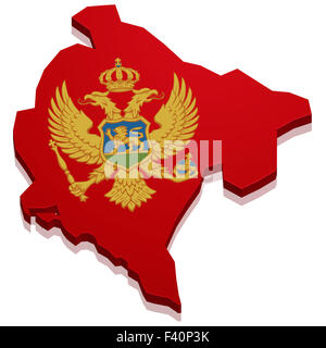Map Montenegro Stock Photo