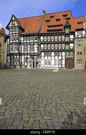 Old timbered houses in Braunschweig Stock Photo