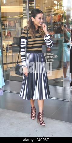 Actress Jaime Chung poses for selfies for fans at Sephora in Beverly