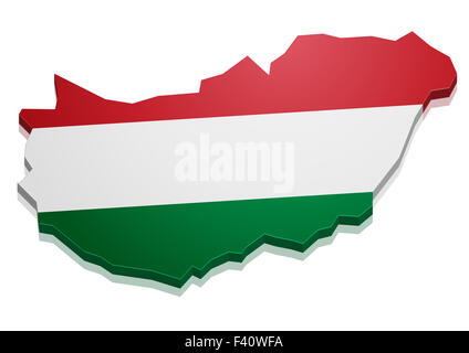 Map Hungary Stock Photo