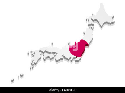 Map Japan Stock Photo